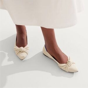 Rothy’s Cream Women's Shoes Ballet The Knot Point II Conch Flats. Size 9